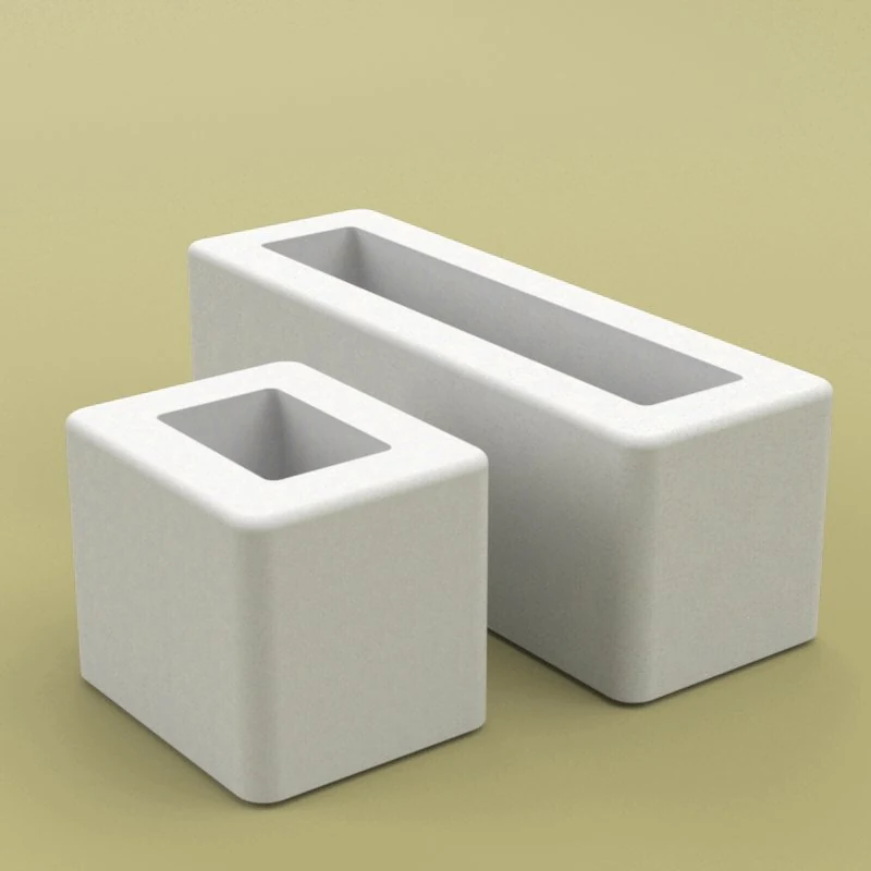 Concrete box planters
