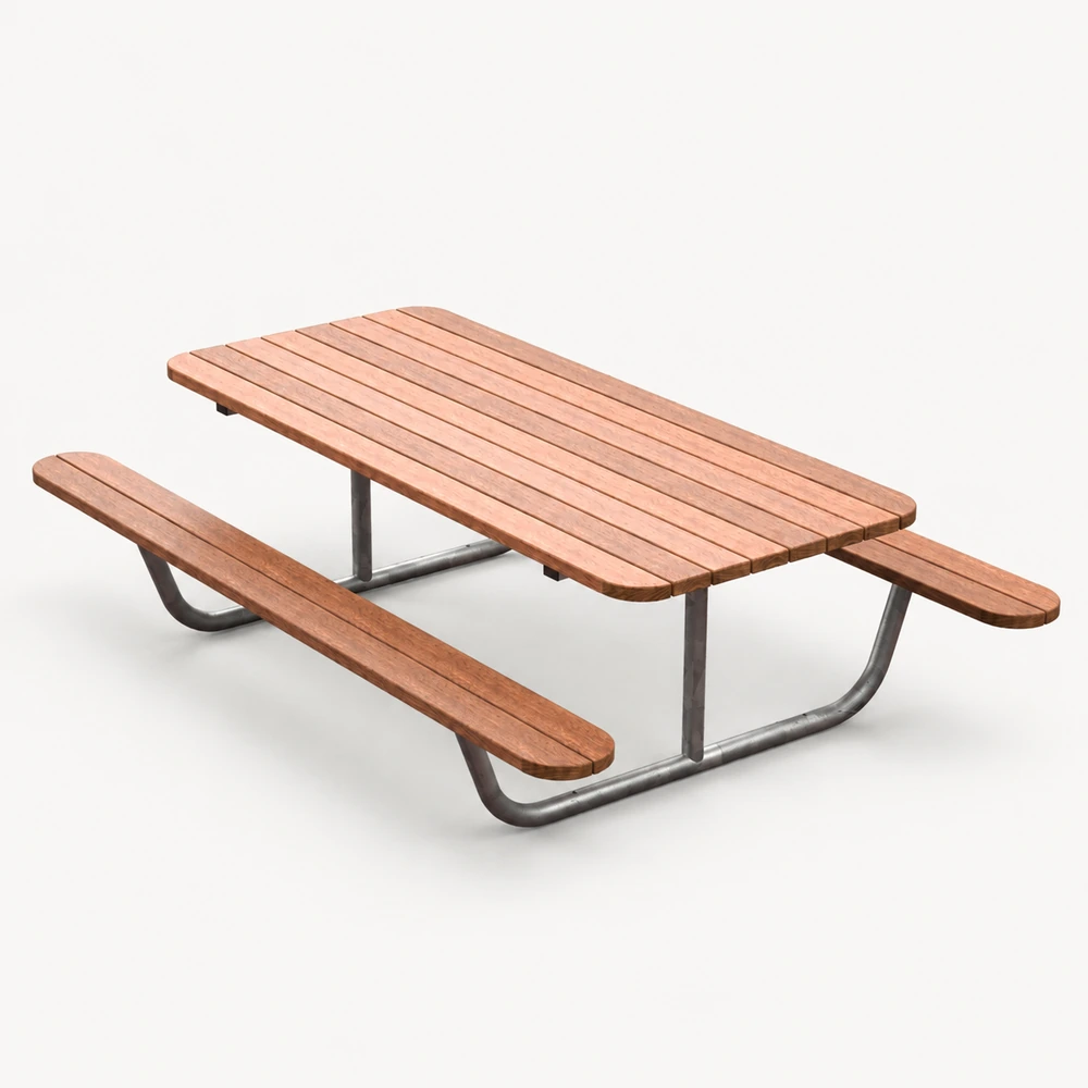 Picnic table with open access