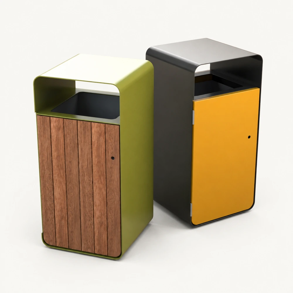 Litter and recycling bins